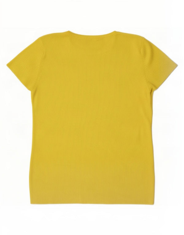 Zara T-Shirt Top UK 12 Medium Grøn Viscose