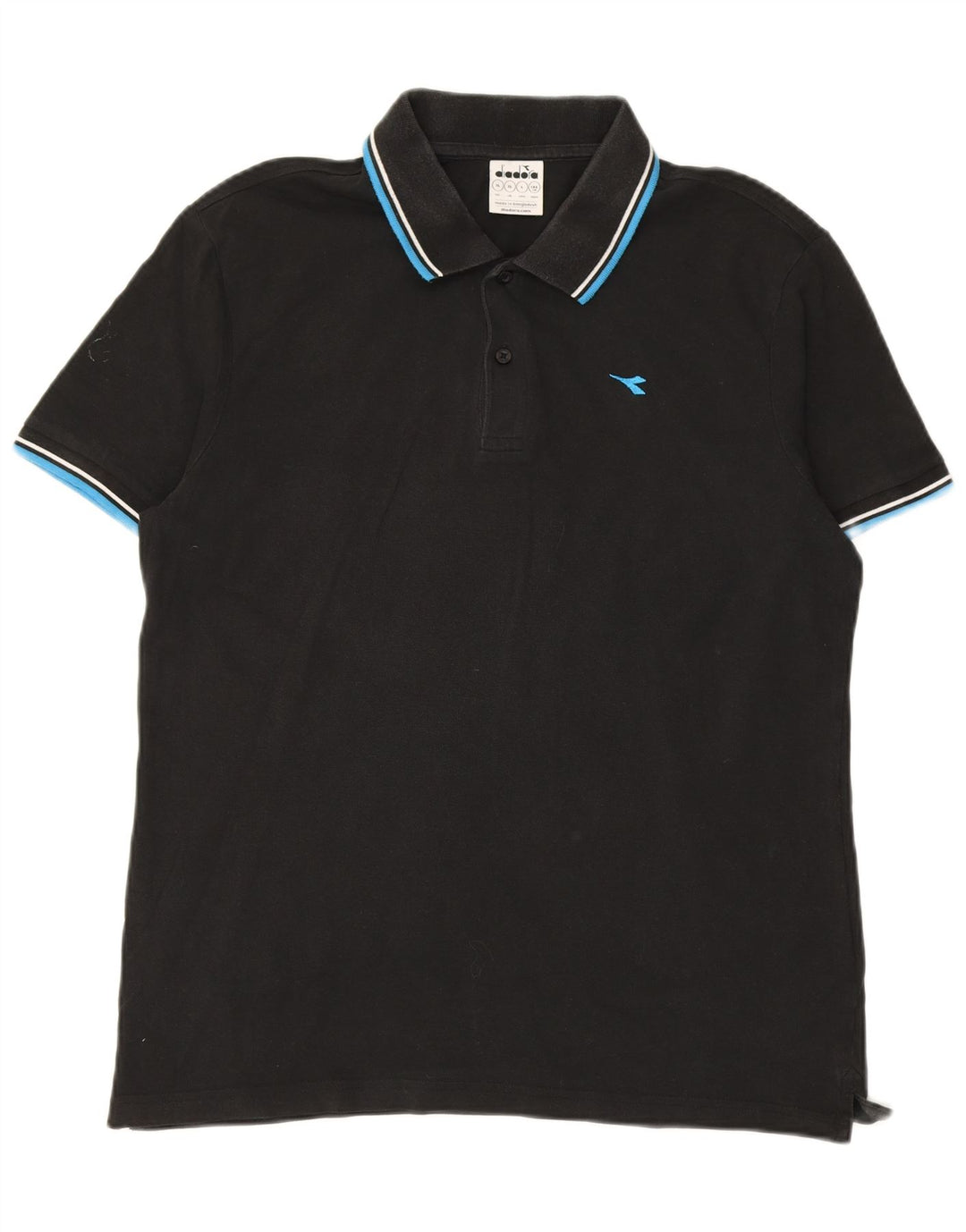 DIADORA Poloshirt til mænd XL Sort bomuld