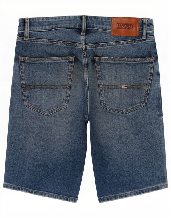 Tommy Hilfiger Herre Denim Shorts Små W29 Blå Bomuld