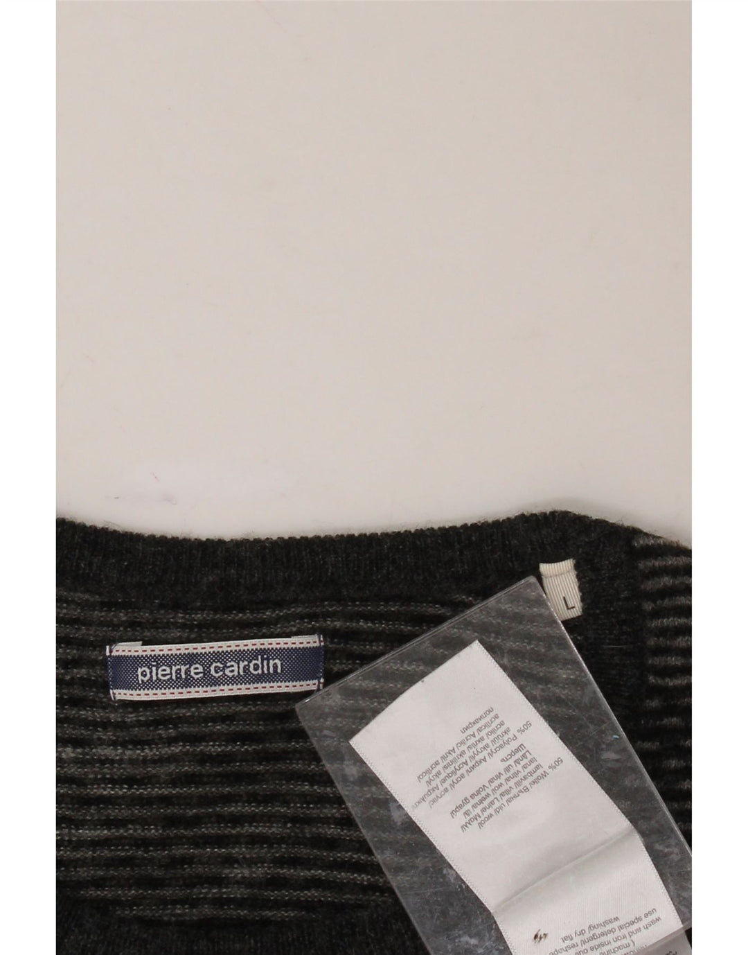 PIERRE CARDIN Womens Crew Neck Jumper Sweater UK 16 Large Grey