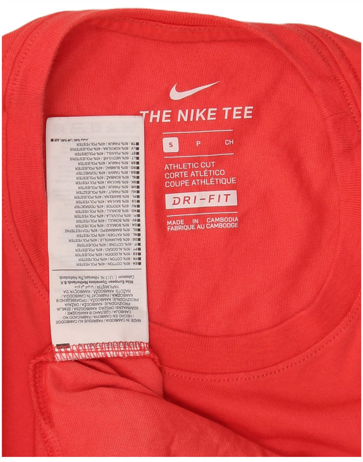 Nike Herre Athletic Cut Graphic T-Shirt Top Small Rød Bomuld