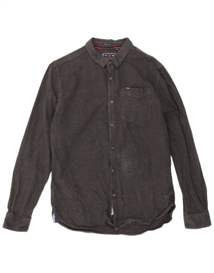 Superdry Flanelskjorte til mænd 2XL Grå Bomuld