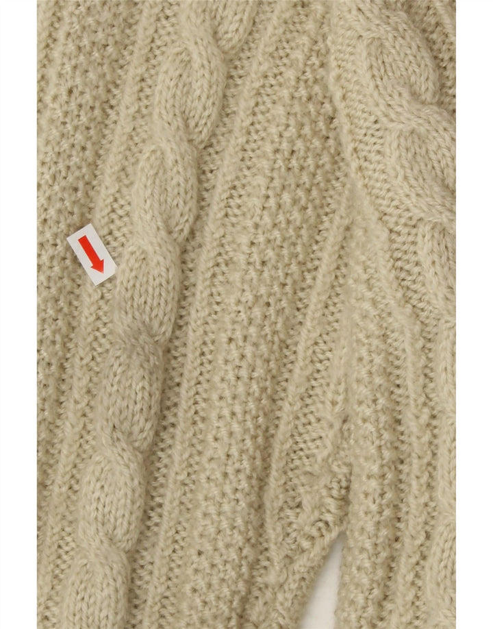 VINTAGE Womens Cardigan Sweater UK 16 Large Beige Vintage Vintage and Second-Hand Vintage from Messina Hembry 
