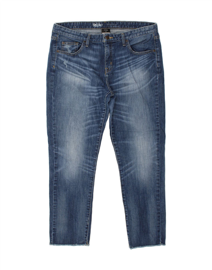 MOSSIMO Womens Boyfriend Slim Cropped Jeans US 10 Large W34 L28 Blue | Vintage Mossimo | Thrift | Second-Hand Mossimo | Used Clothing | Messina Hembry 