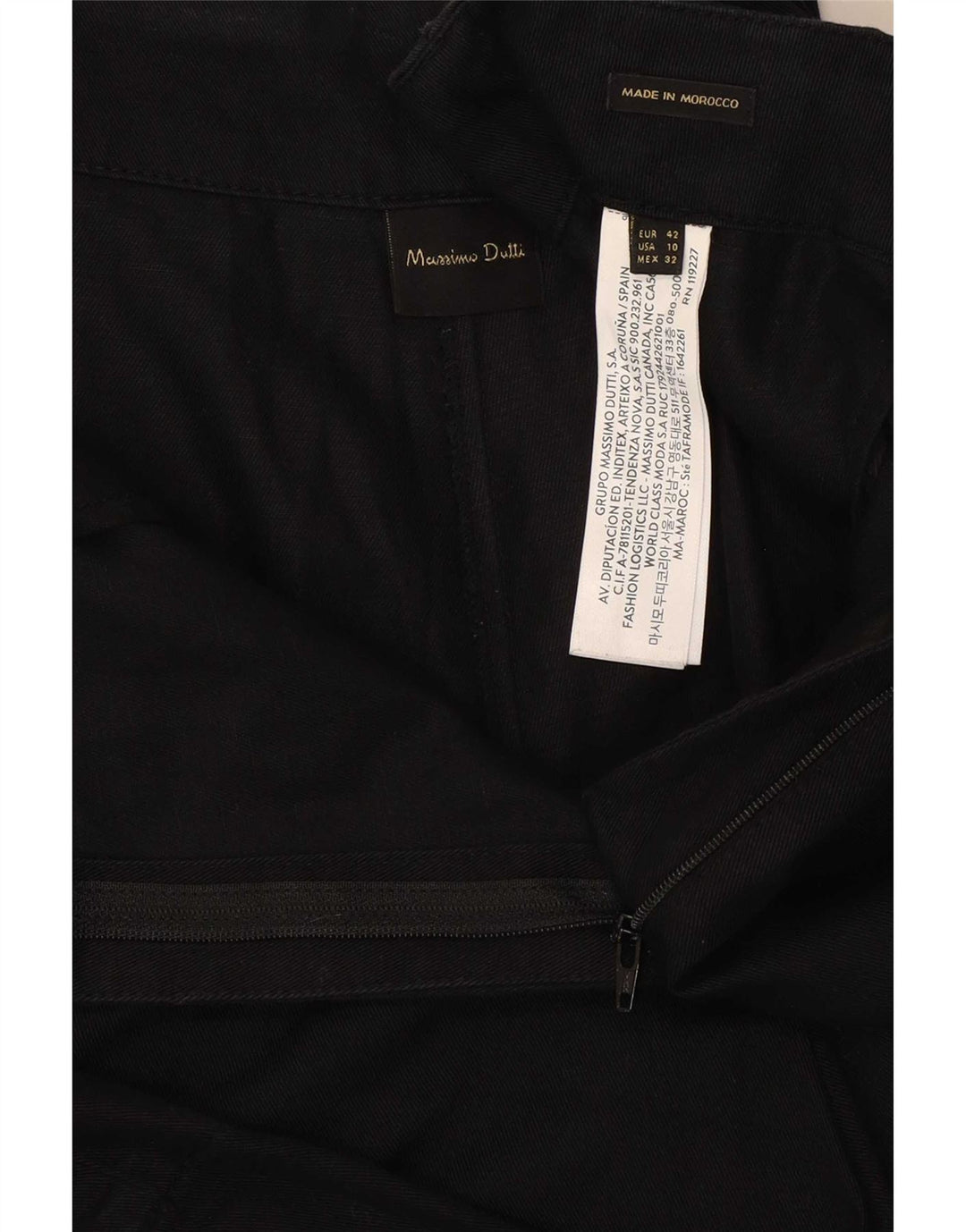 Massimo Dutti Dame Cargo Shorts EU 42 Large W32 Sort Bomuld