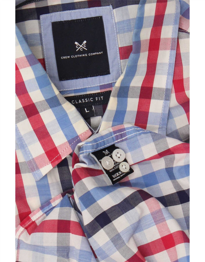 Crew Clothing Herre Classic Fit skjorte Stor flerfarvet Gingham Bomuld