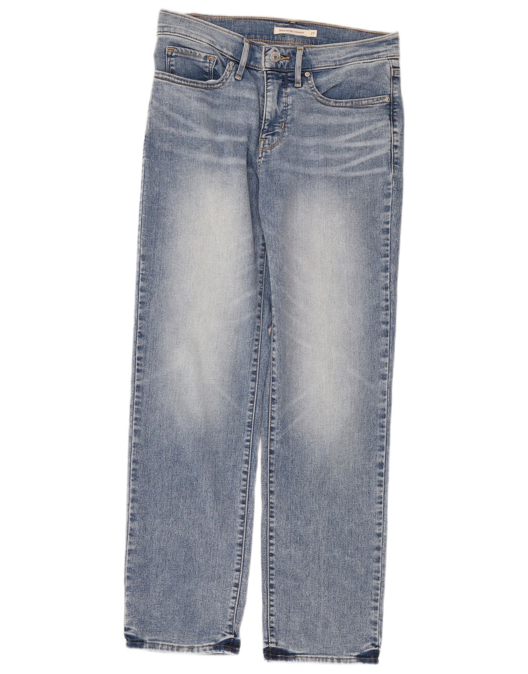 Levi's Dame 314 Shaping Straight Jeans W27 L30 Blå Bomuld