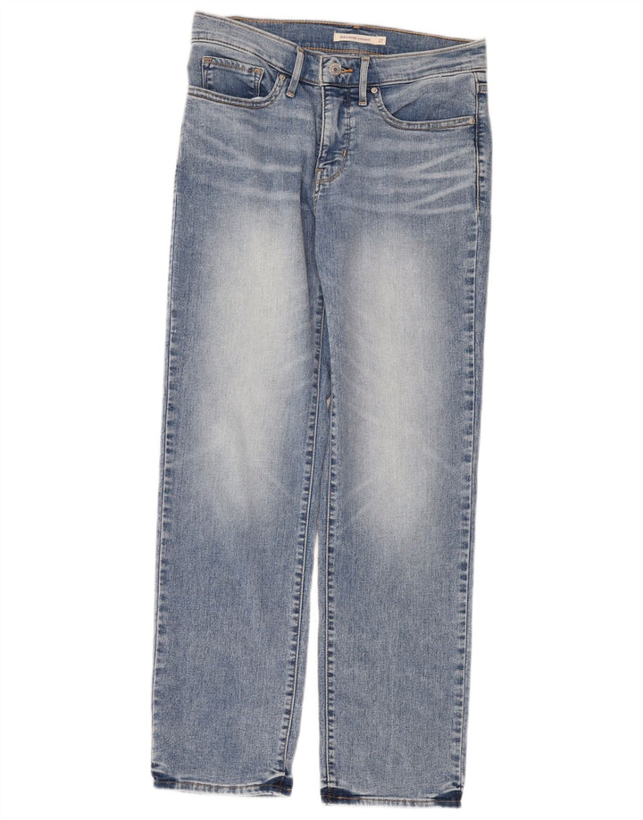 Levi's Dame 314 Shaping Straight Jeans W27 L30 Blå Bomuld