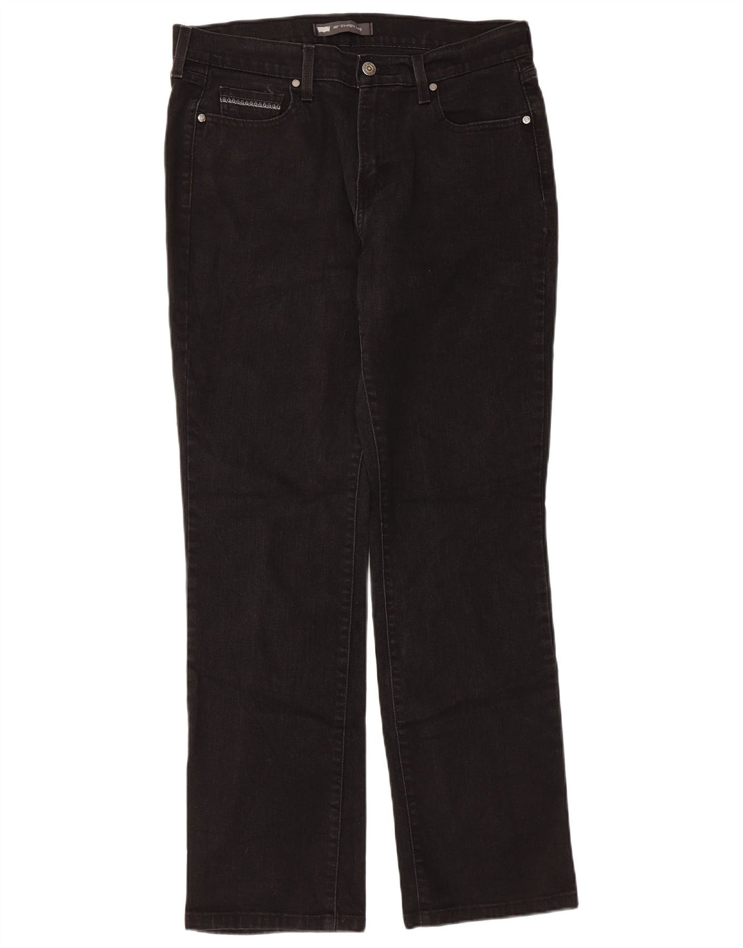 Levi's Dame 505 Straight Jeans W31 L32 Sort Bomuld