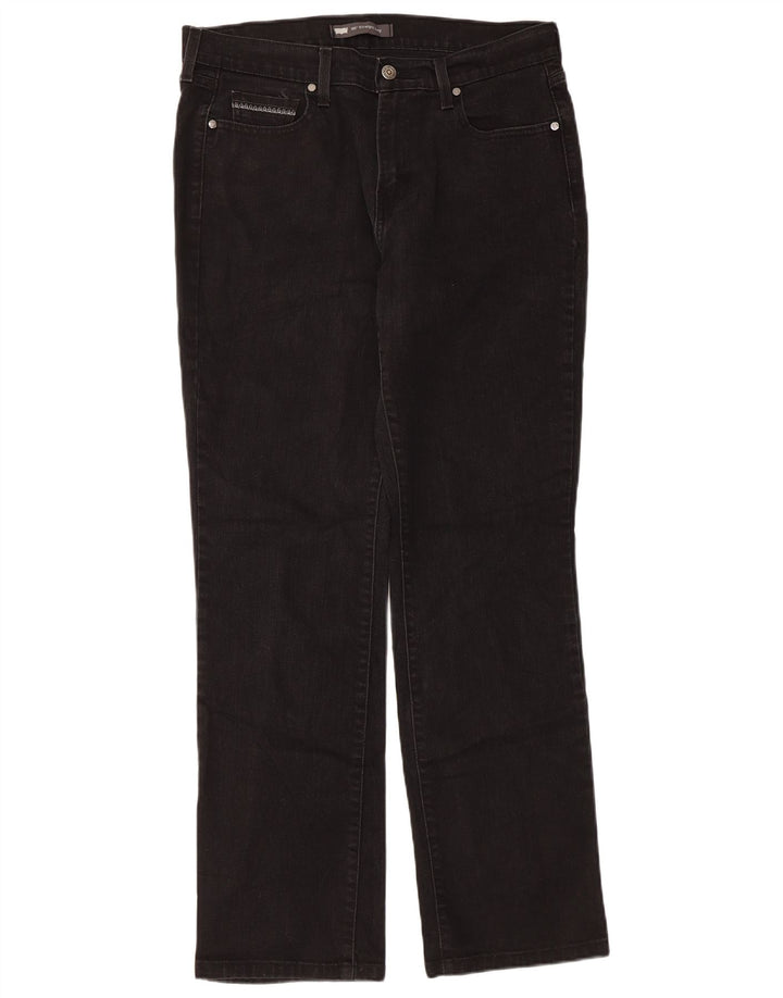 Levi's Dame 505 Straight Jeans W31 L32 Sort Bomuld