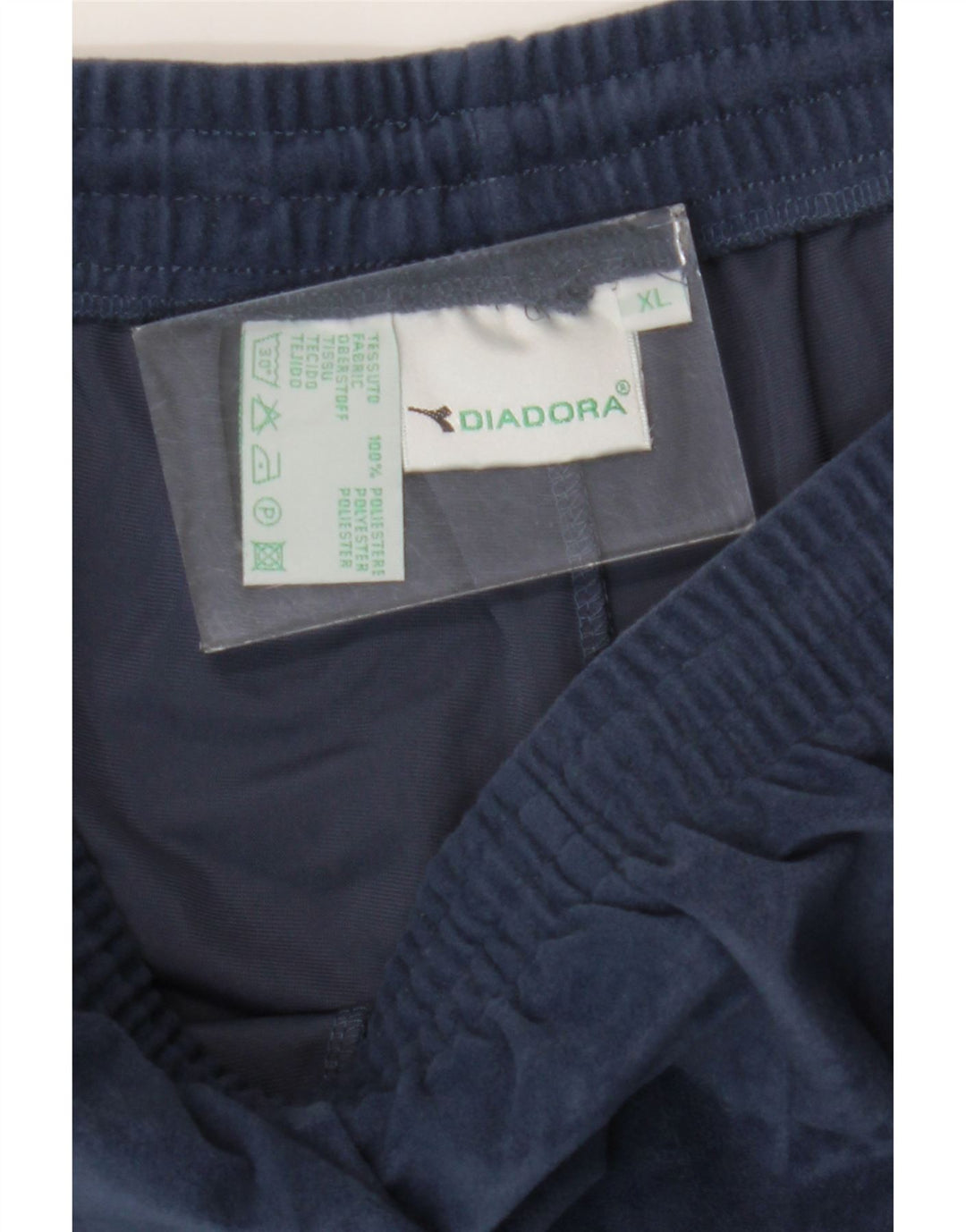 Diadora herre velour træningsdragt bukser XL marineblå polyester