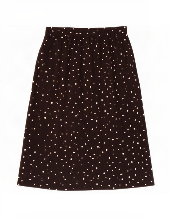 Marks & Spencer plisseret nederdel til kvinder UK 14 Large W34 Black Spotted Viscose