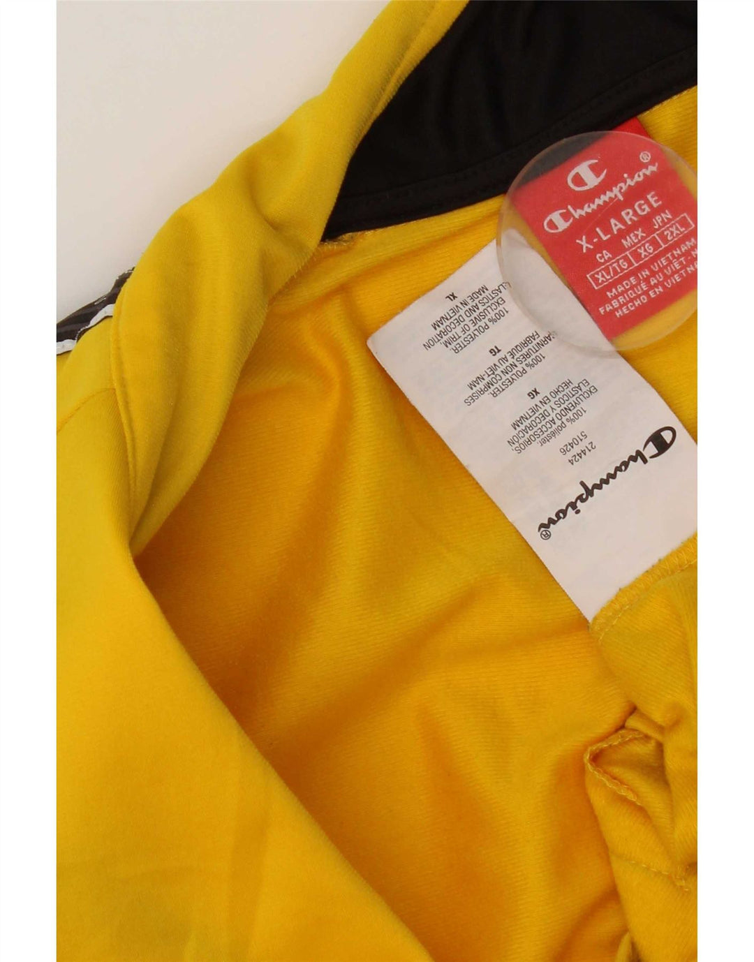 Champion Herre grafisk træningsdragt Topjakke XL Gul Colourblock Polyester