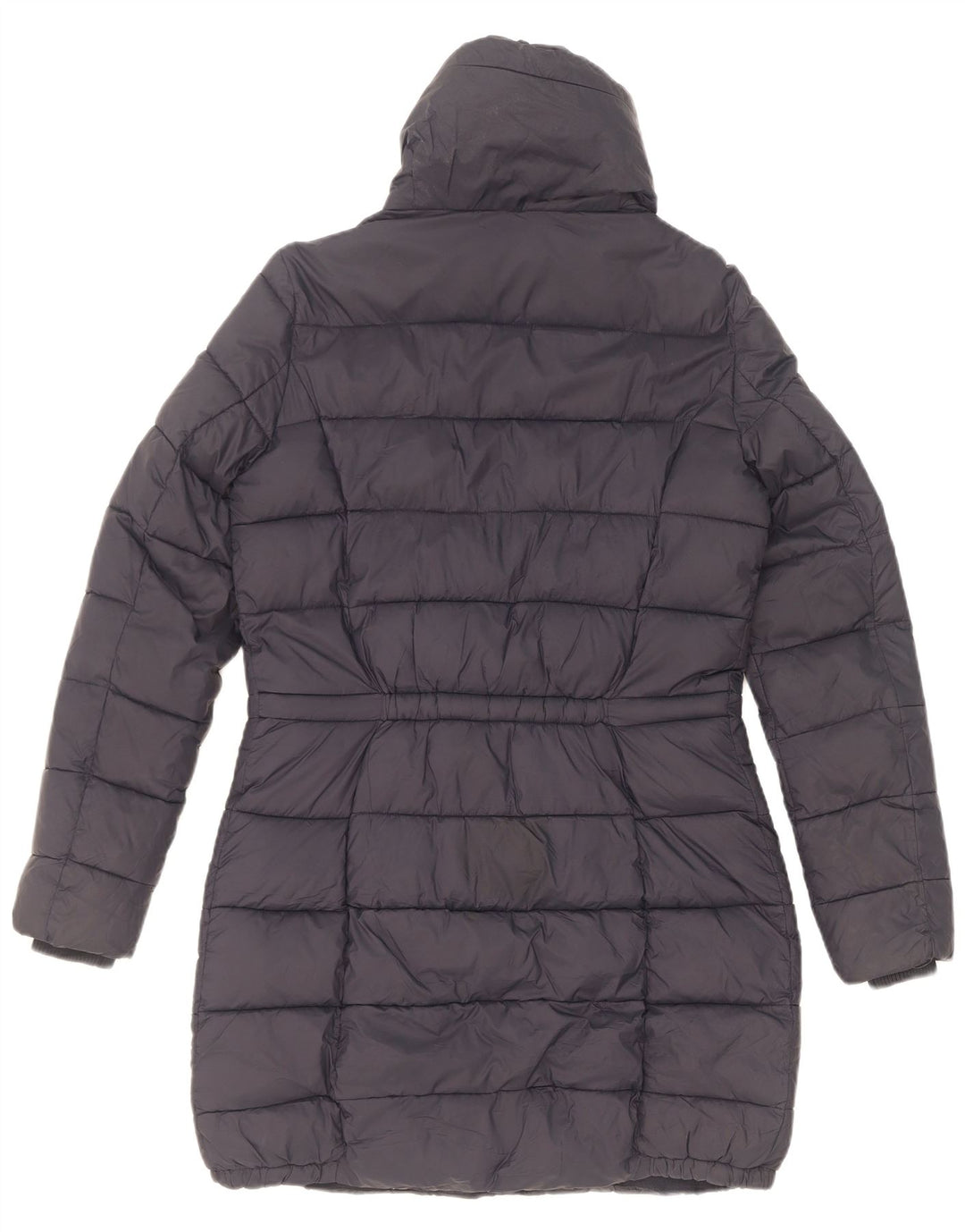 Massimo Dutti Dame Polstret Frakke UK 10 Small Navy Blue Polyester