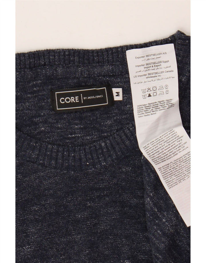 Jack & Jones Herre trøje med rund hals trøje Medium Marineblå Flecked Bomuld