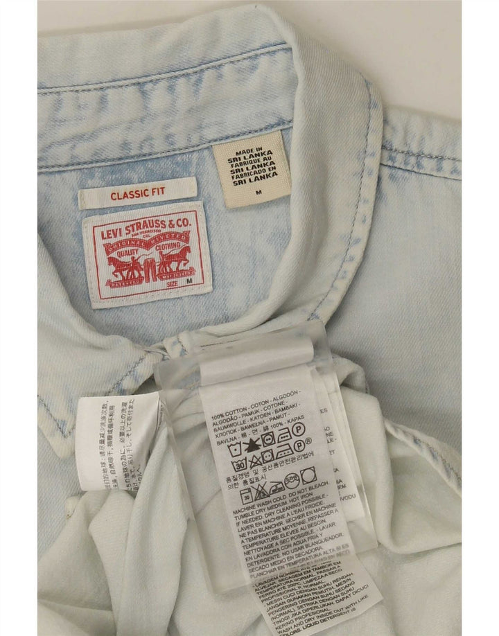 Levi's Dame denimskjorte i klassisk pasform UK 14 Medium Blue Cotton