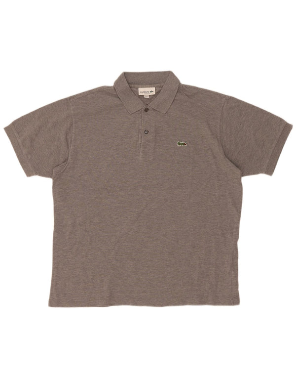 Lacoste Herre Classic Fit Polo Shirt Størrelse 7 Large Grå Bomuld
