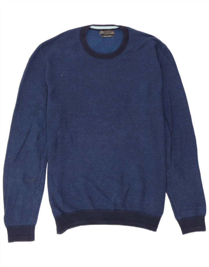 Marks & Spencer Herre sweater med rund hals XL blå bomuld