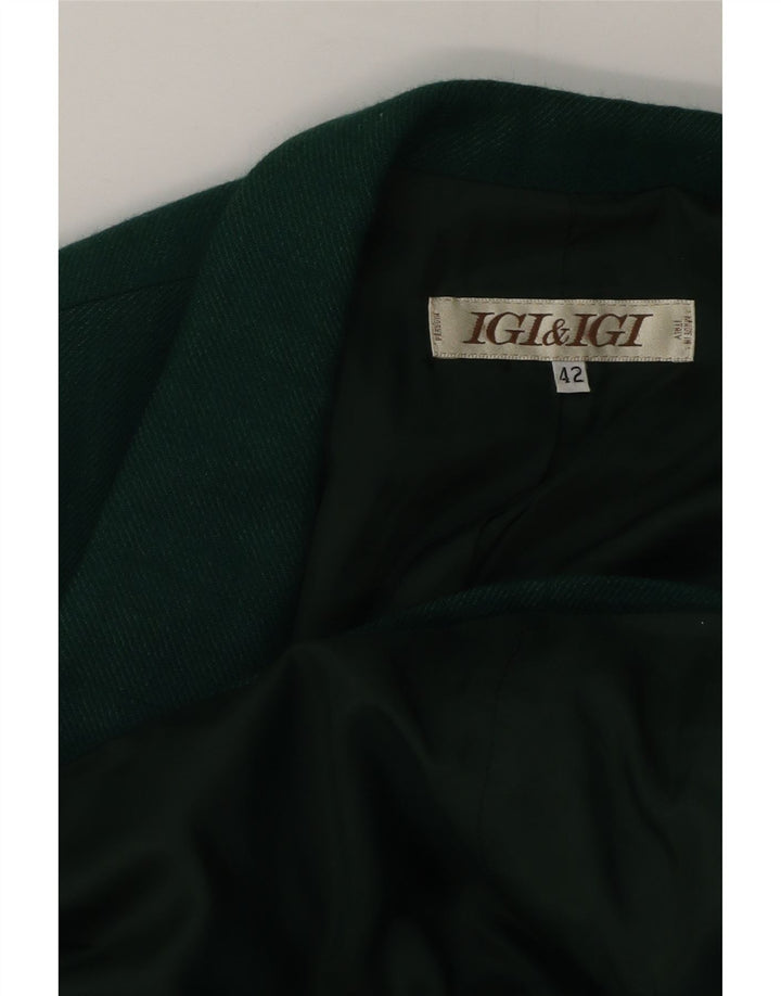 Igi & Igi Dame Dobbeltradet Blazerjakke IT 42 Medium Grøn