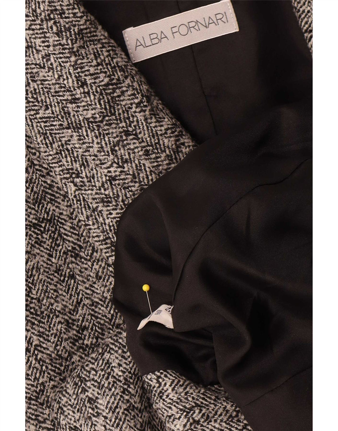 Alba Fornari Dame Blazer Blazer Jacket IT 46 Stor Grå Sildeben