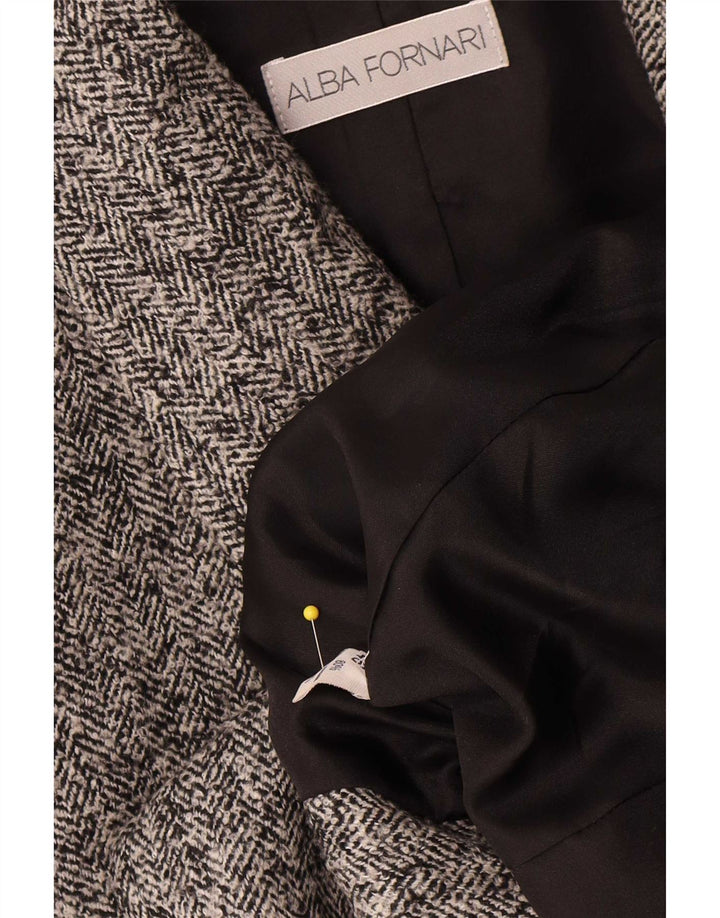 Alba Fornari Dame Blazer Blazer Jacket IT 46 Stor Grå Sildeben