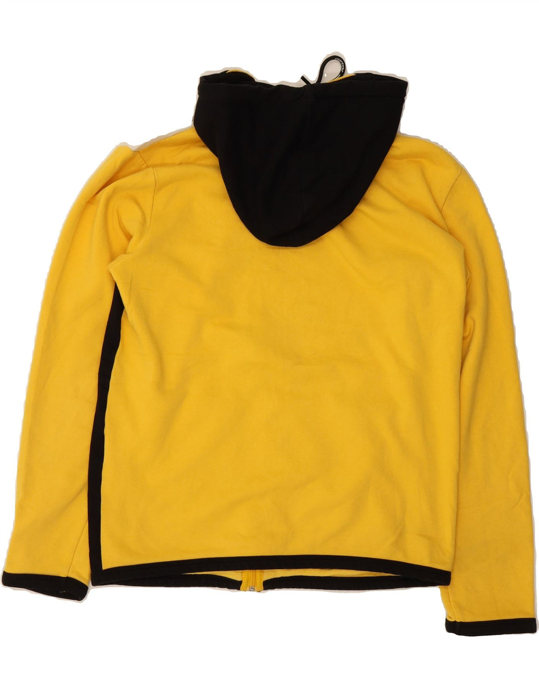 JACK & JONES Mens Zip Hoodie Sweater Medium Yellow Colourblock Cotton Vintage Jack & Jones and Second-Hand Jack & Jones from Messina Hembry 
