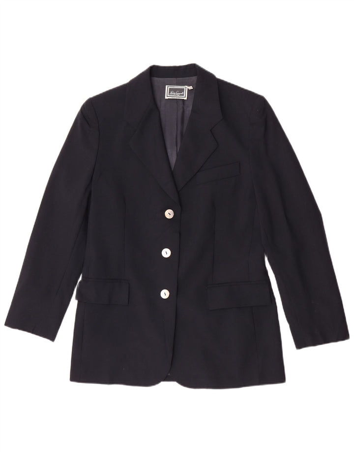 Luisa Spagnoli Dame 3-knaps blazerjakke IT 44 Medium Marineblå