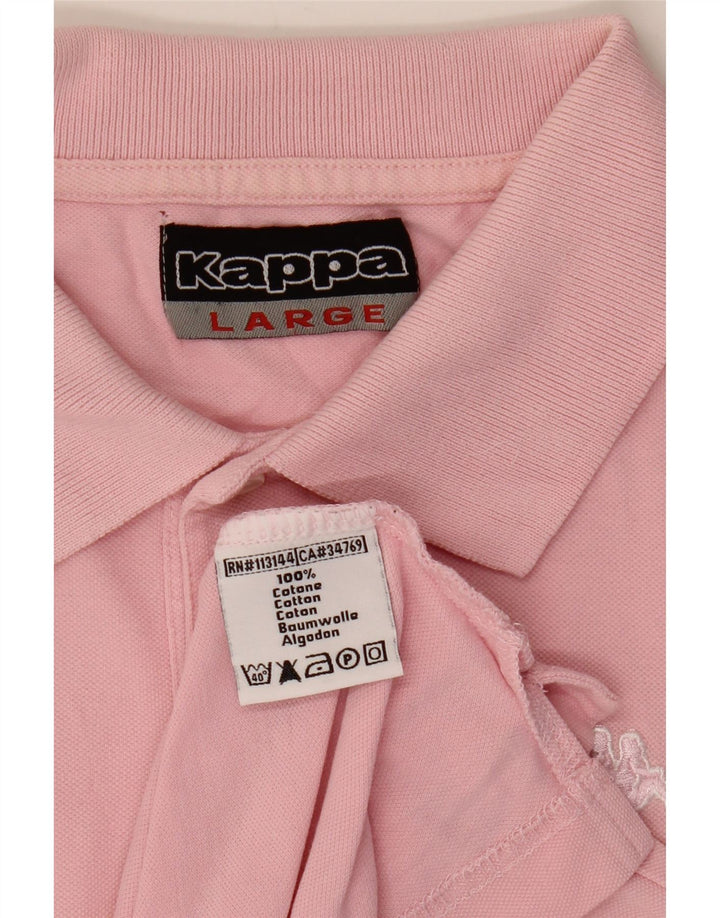 Kappa herre poloskjorte stor pink bomuld