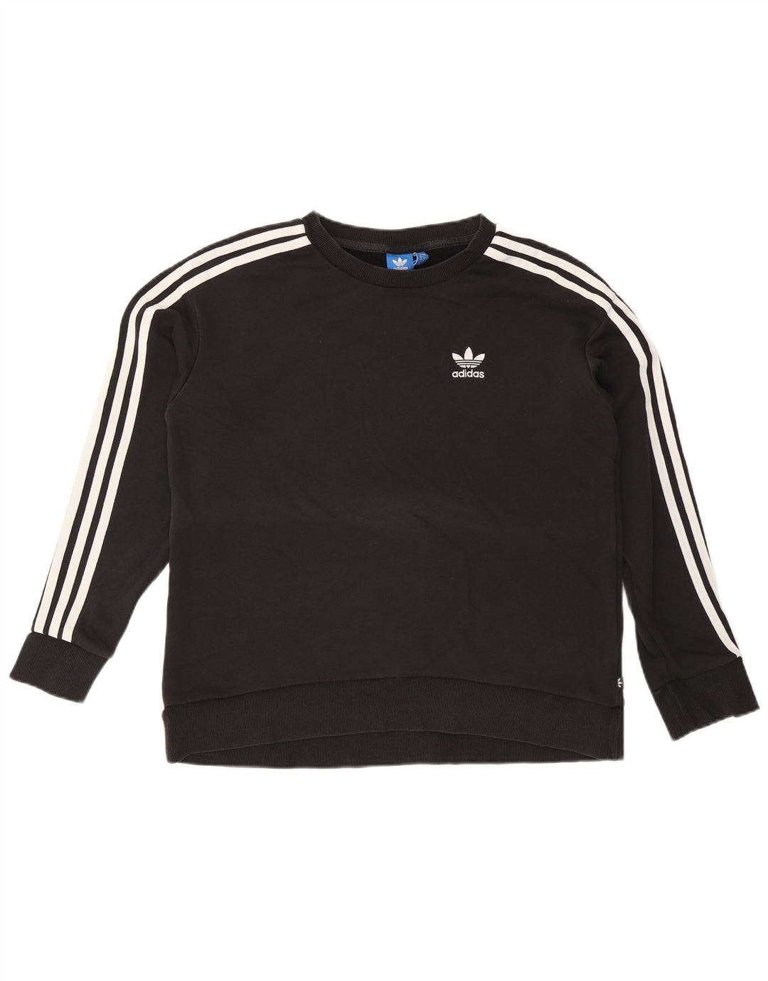 Adidas Dame Oversized Sweatshirt Jumper UK 8 Small Black Bomuld