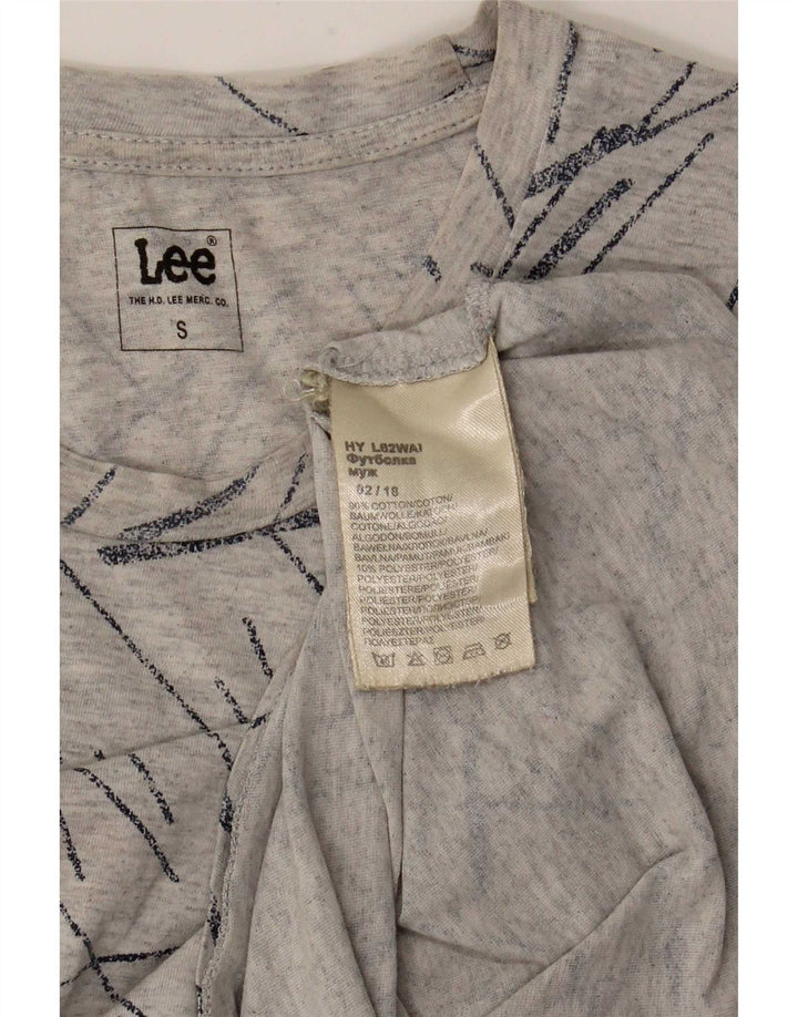 Lee T-shirt top lille grå stribet bomuld