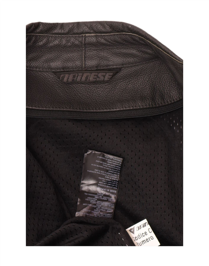Dainese Herre Graphic Racer Jacket UK 36 Small Black Colourblock Læder