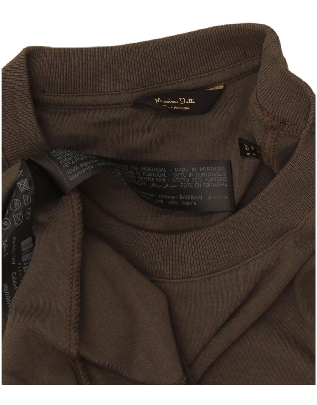 Massimo Dutti Herre T-Shirt Top Stor Grå Bomuld