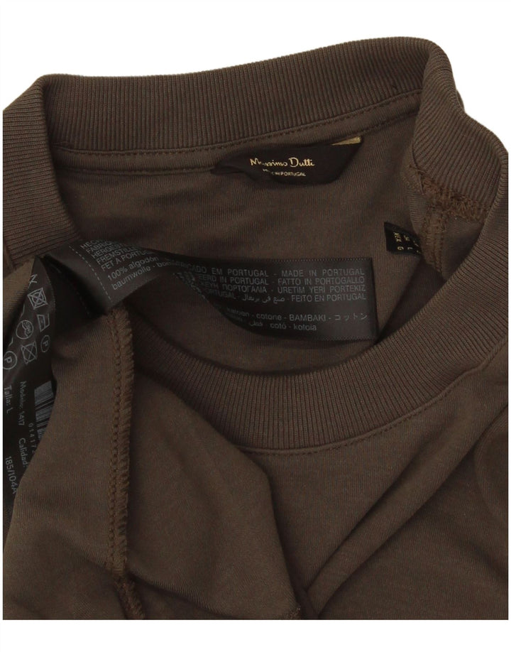 Massimo Dutti Herre T-Shirt Top Stor Grå Bomuld