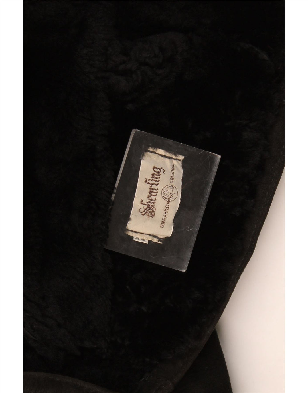Vintage Dame Oversized Shearling Jacket IT 44 Medium Black Shearling