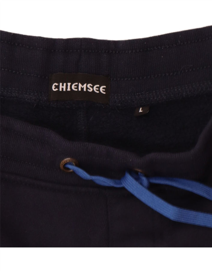 Chiemsee Herre grafiske sportsshorts store marineblå bomuld