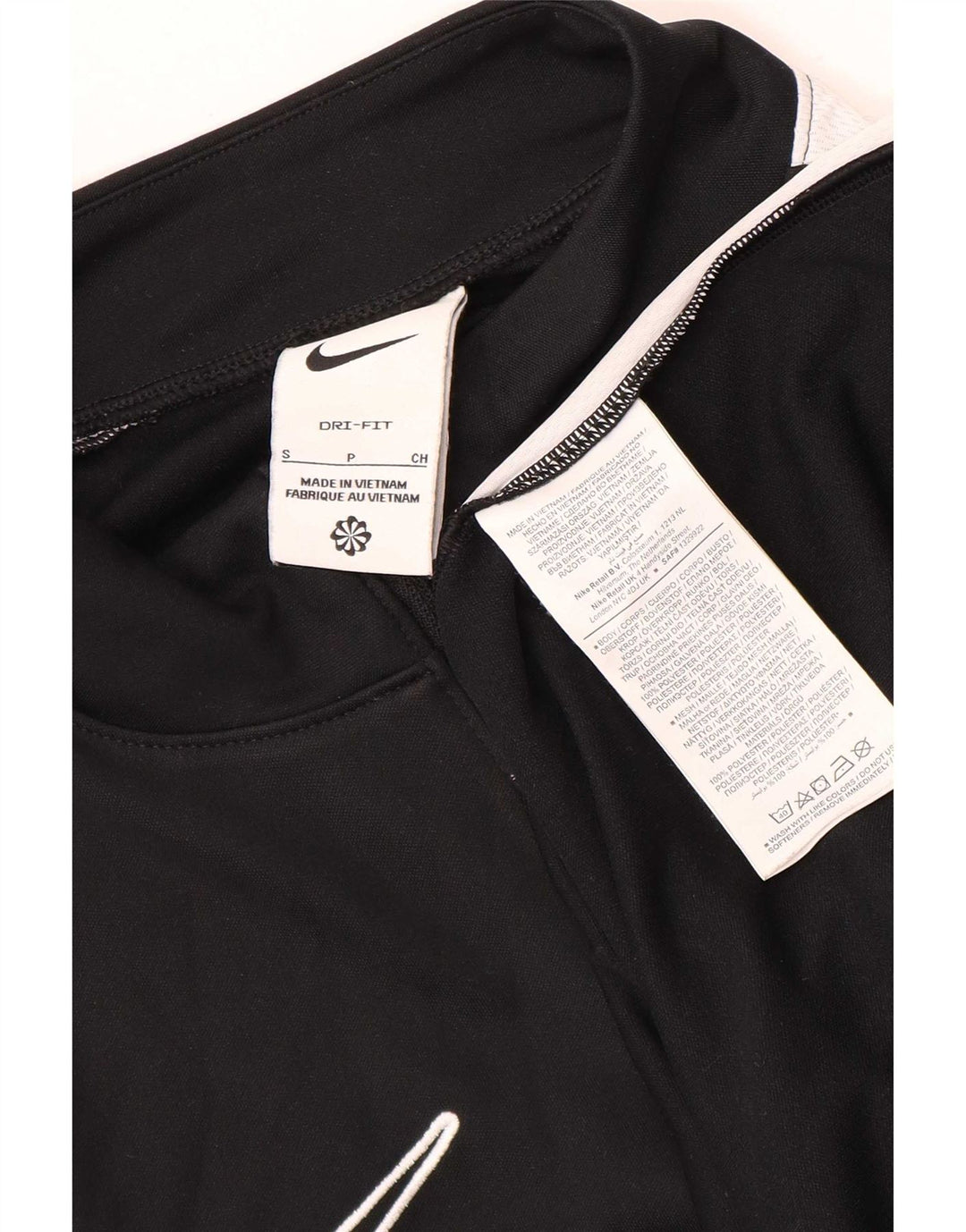 Nike Herre Dri Fit Zip Neck Top Langærmet Lille Sort Colourblock