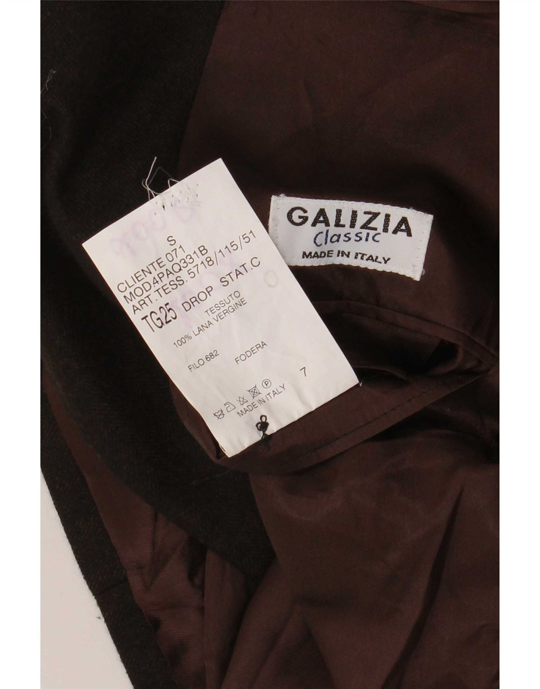 Vintage herre 3-knaps blazerjakke UK 38 Medium Brown Virgin Wool