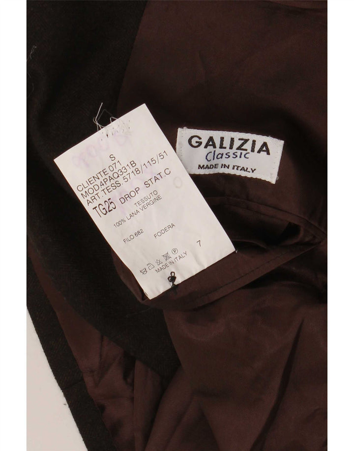 Vintage herre 3-knaps blazerjakke UK 38 Medium Brown Virgin Wool