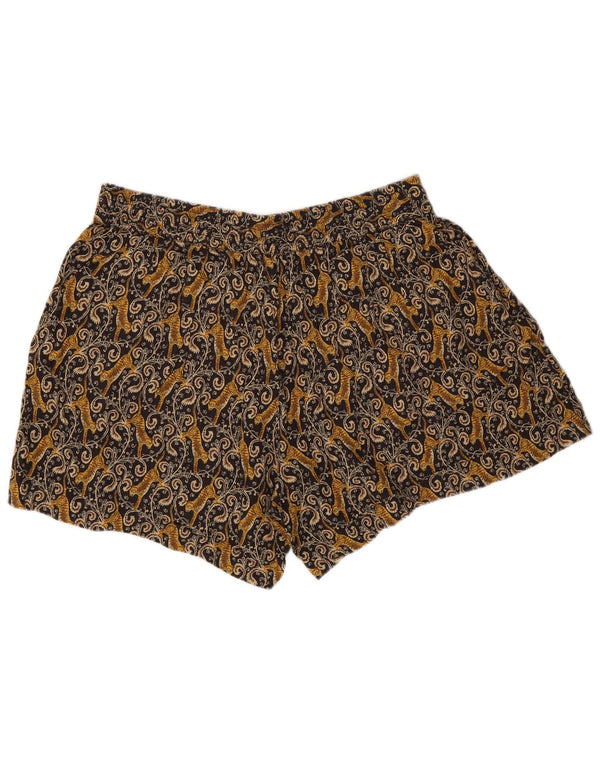 Fat Face Kvinders Grafiske Casual Shorts UK 16 Large W33 Brown Paisley