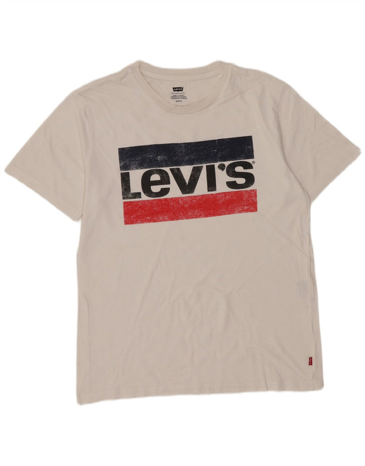 Levi's Herre grafisk T-shirt top lille hvid