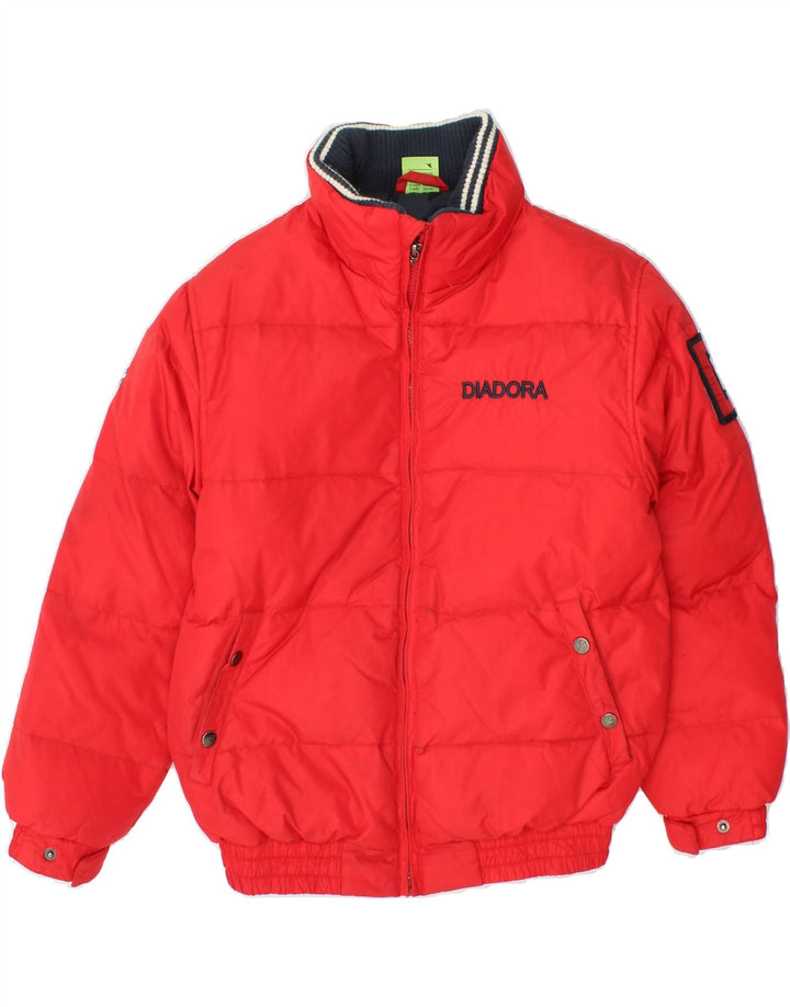 DIADORA Girls Padded Jacket 9-10 Years Large Red Polyamide Vintage Diadora and Second-Hand Diadora from Messina Hembry 