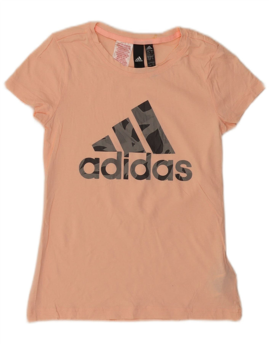 ADIDAS Piger Grafisk T-Shirt Top 13-14 År Pink Bomuld