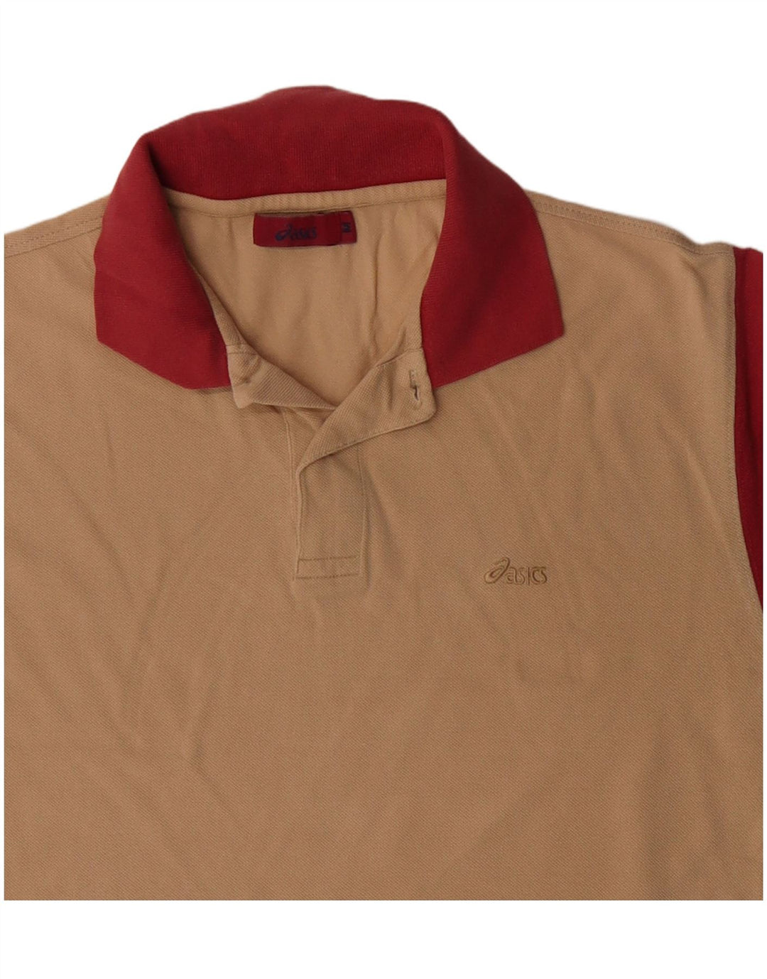 ASICS Rugby poloshirt til mænd Medium Beige Colourblock Bomuld