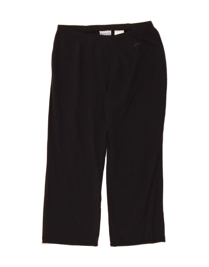 REEBOK Womens Tracksuit Trousers UK 12 Medium  Black Nylon Vintage Reebok and Second-Hand Reebok from Messina Hembry 