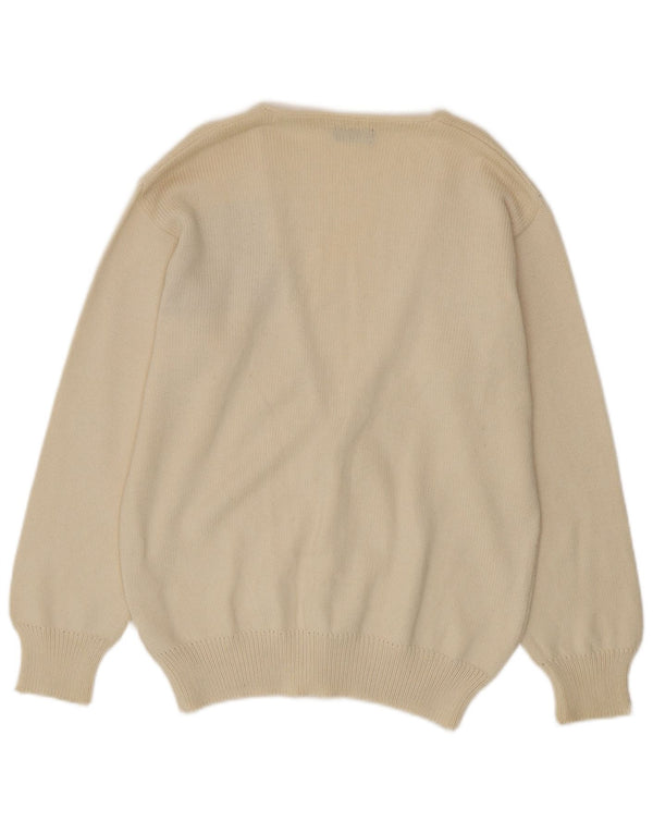 Jockey Mens Cardigan Sweater IT 48 Small White Colourblock Cotton