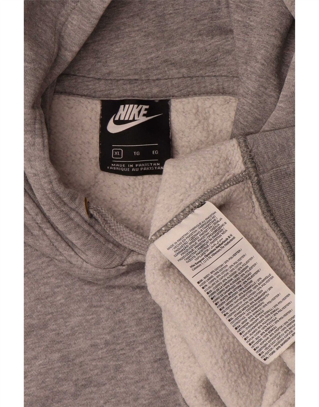 Nike Herre hættetrøje XL Grå Flecked Bomuld