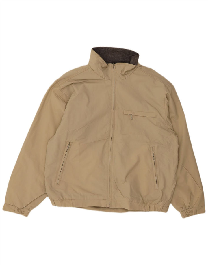 EDDIE BAUER Herre Windbreaker Jacket UK 38 Medium Beige Polyester