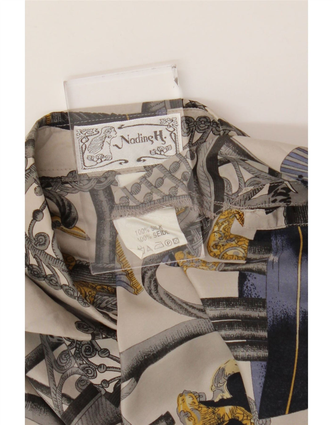 Nadine H Kvinder Abstrakt mønster Skjortebluse UK 14 Stor Flerfarvet