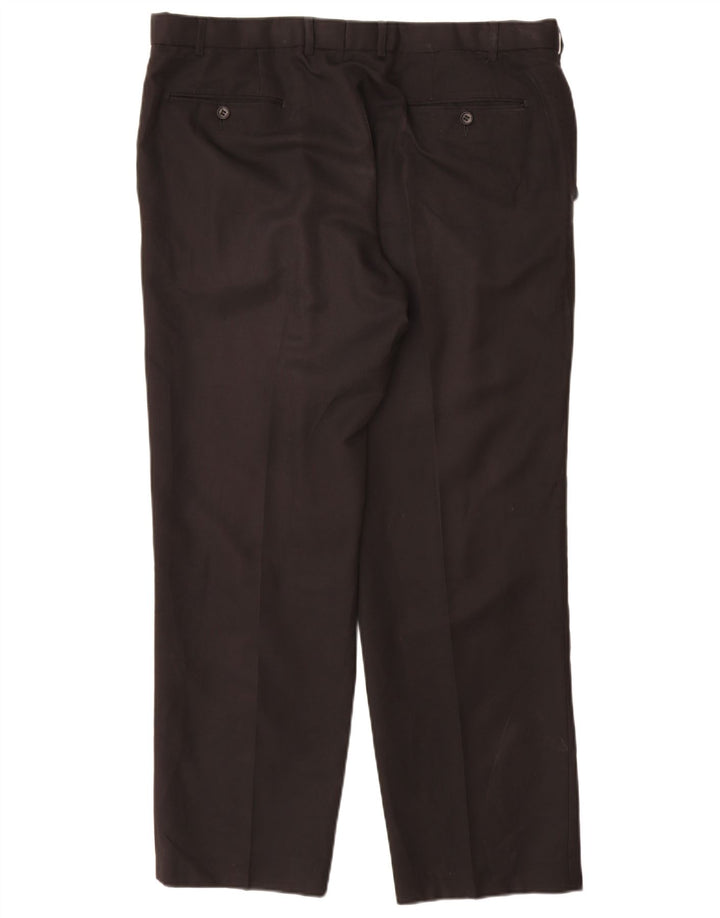 Marks & Spencer Straight Chino-bukser til mænd W38 L31 Sort polyester