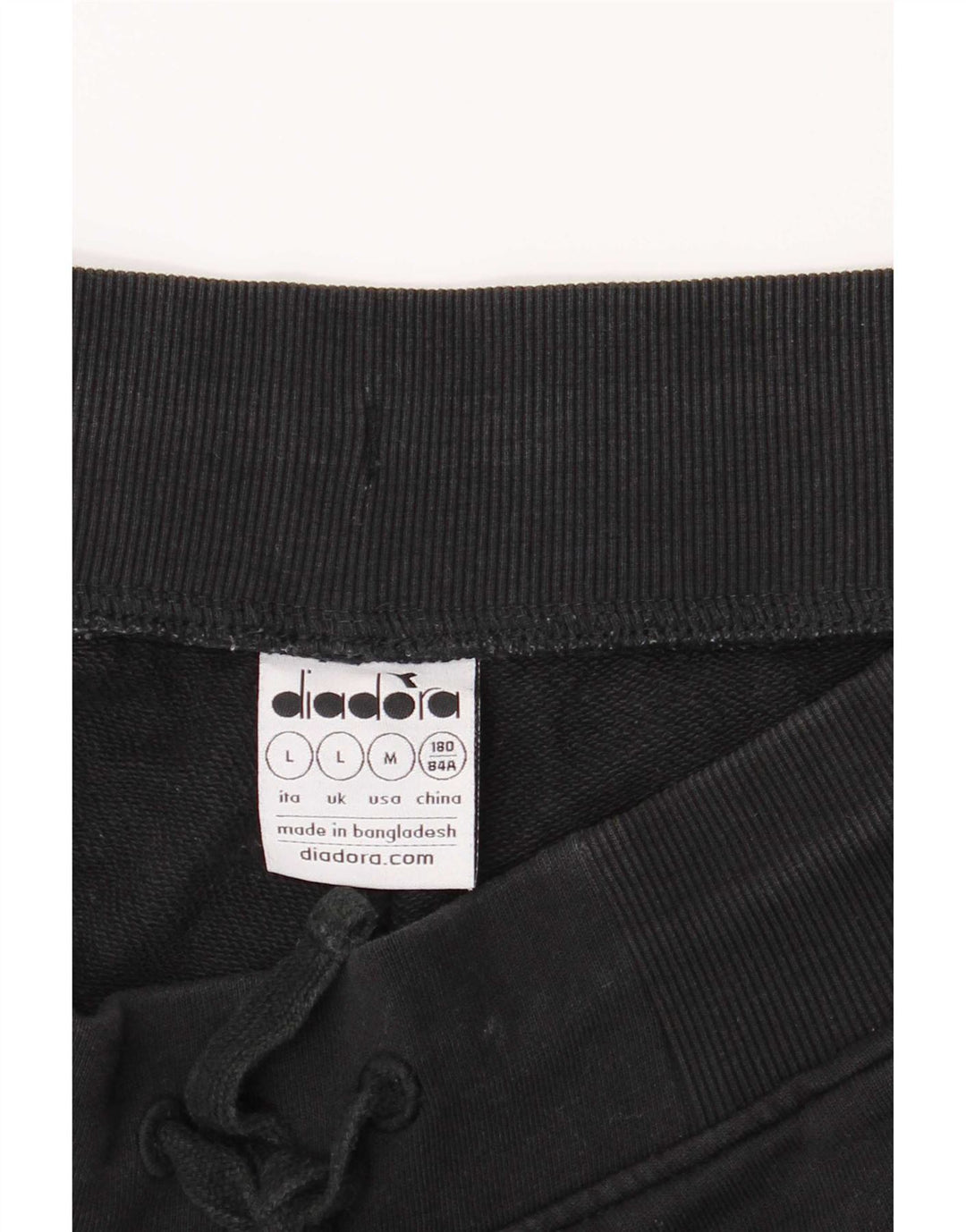 Diadora Herre Sportshorts Stor Sort Bomuld